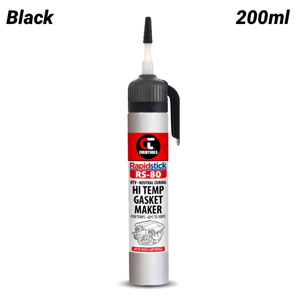 Chemtools CT-RS80-BK-200 200ml Auto-Dose Rapidstick™ RS-80 Hi Temp Gasket Maker Cartridge - Black