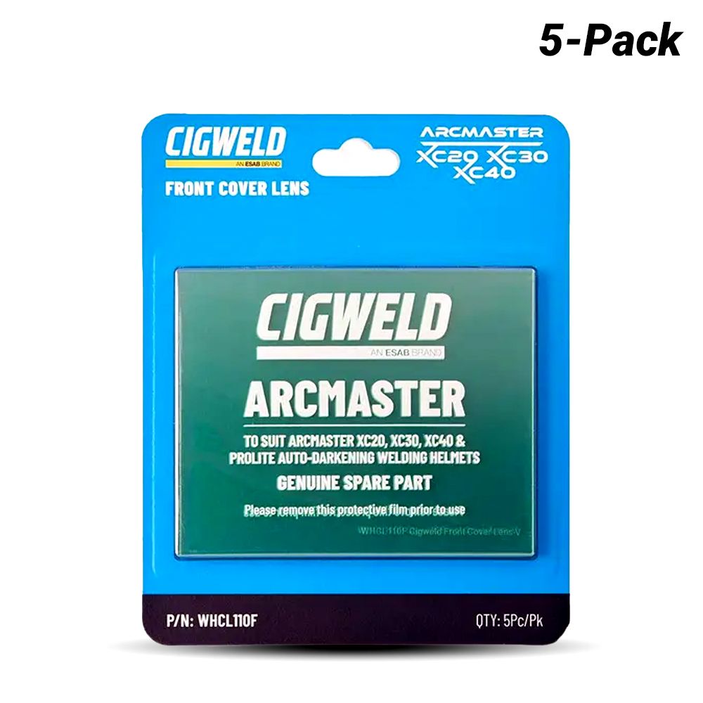 Cigweld WHCL110F 5-Pack Lens Front Welding Lens Cover to Suit ARCMASTER XC20/XC30/XC40