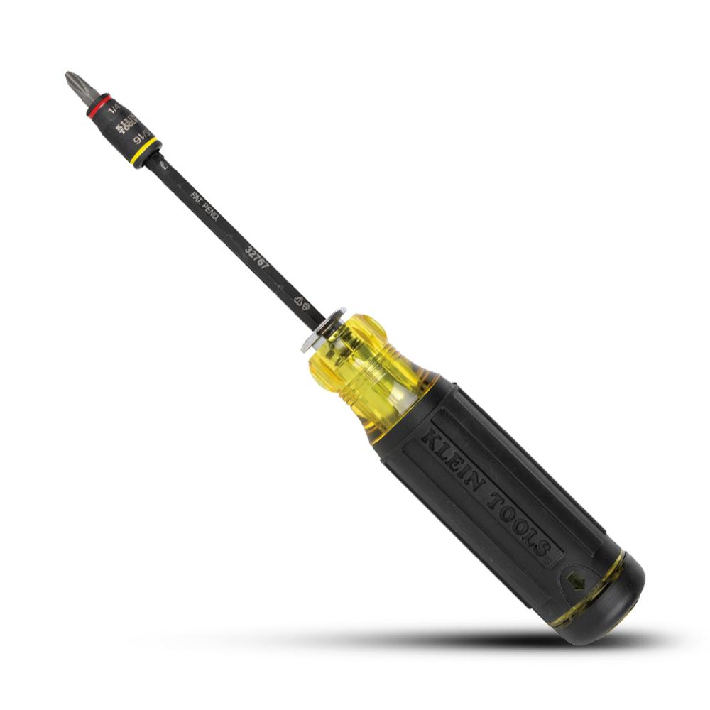 Klein A-32304 14-in-1 HVAC Adjustable Length Impact Screwdriver with Flip Socket