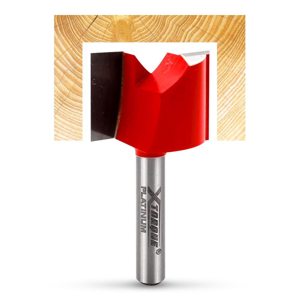 Xtorque XP2514 Platinum 25mm Straight Double Flute 1/4" Shank Router Bit