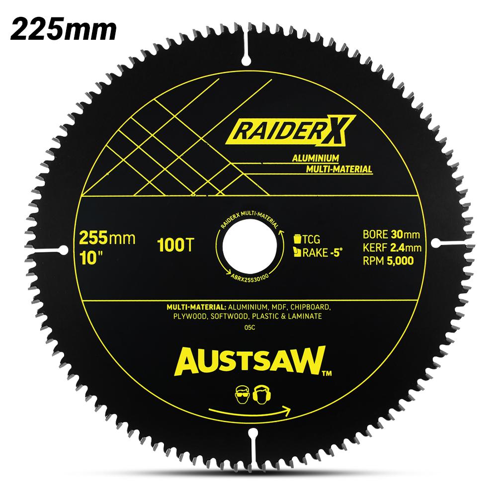 Austsaw ABRX25530100 255mm (10") x 30mm x 100T RaiderX Aluminium Multi-Material Blade