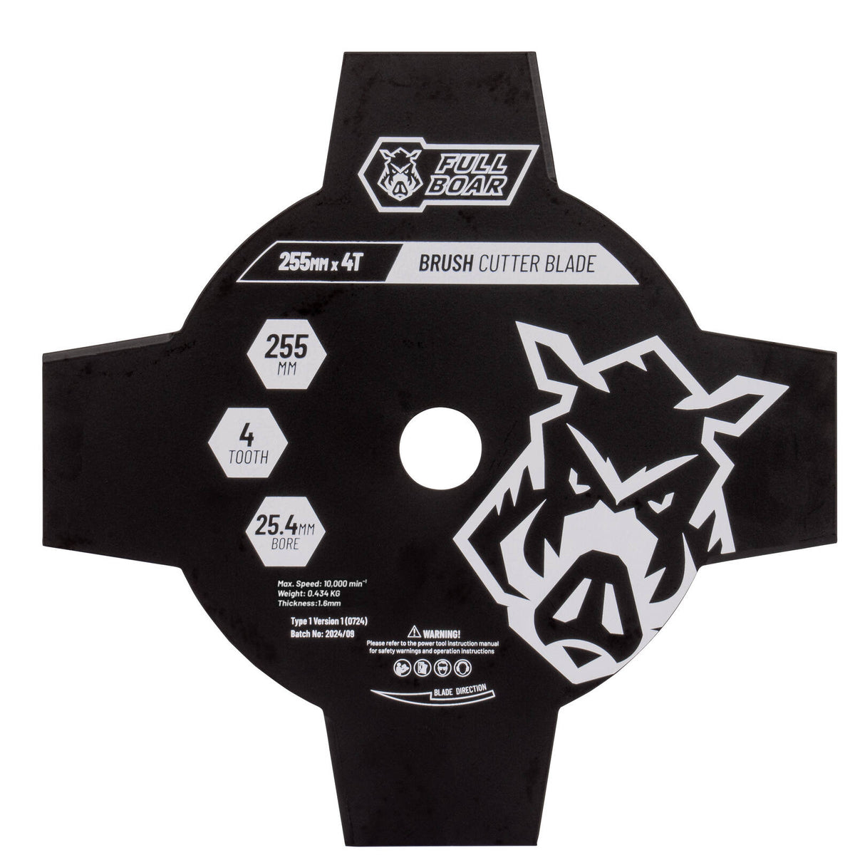 Full Boar 255mm x 4T Brush Cutter Blade