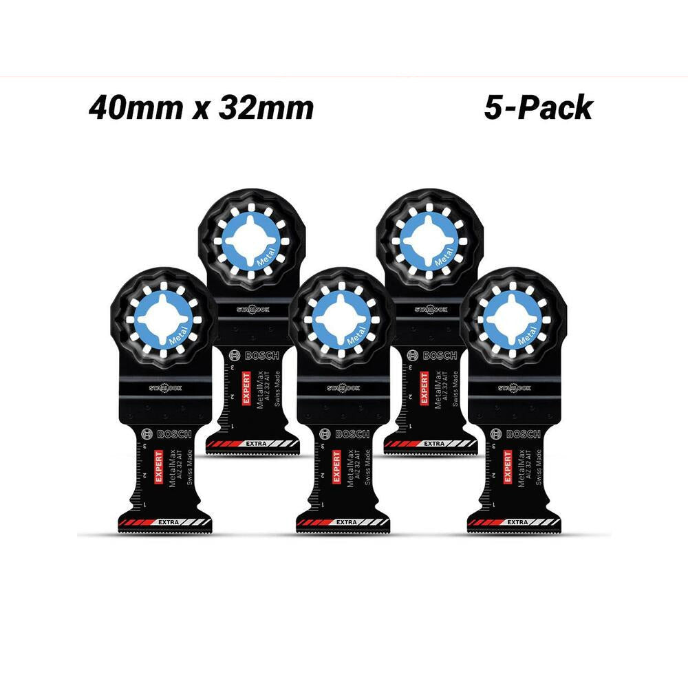 Bosch 2.608.900.015 EXPERT MetalMax AIZ 32 AIT 40mm x 32mm Multi-Tool Blade - 5 Pack