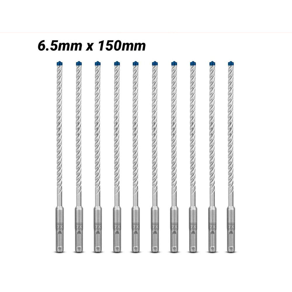 Bosch 2.608.900.164 EXPERT 10-Pack 6.5mm x 150mm x 215mm SDS Plus-7X Hammer Drill Bits