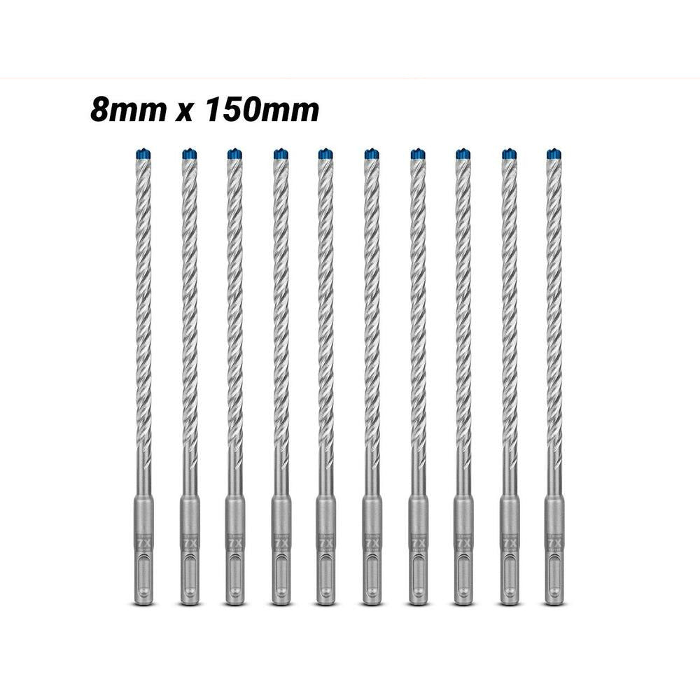 Bosch 2.608.900.168 EXPERT 10-Pack 8mm x 150mm x 215mm SDS Plus-7X Hammer Drill Bits