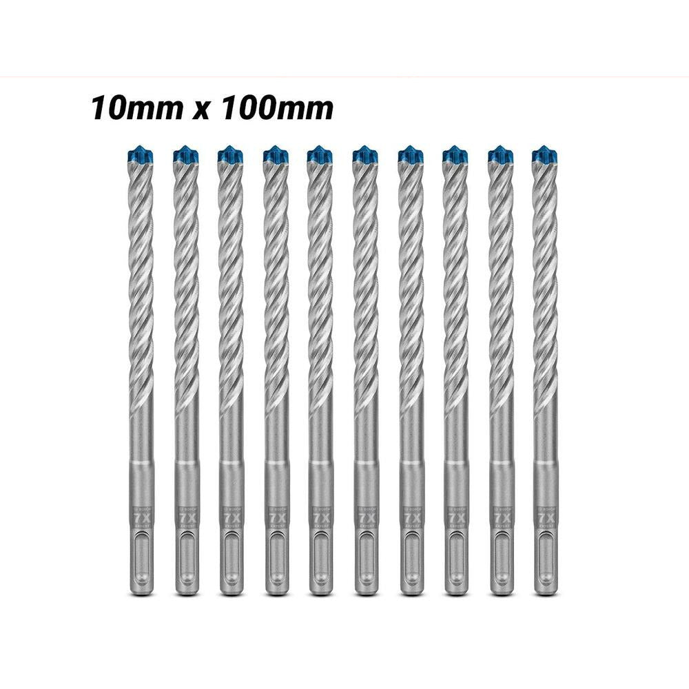 Bosch 2.608.900.170 EXPERT 10-Pack 10mm x 100mm x 165mm SDS Plus-7X Hammer Drill Bits
