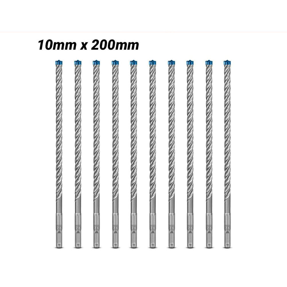Bosch 2.608.900.172 EXPERT 10-Pack 10mm x 200mm x 265mm SDS Plus-7X Hammer Drill Bits