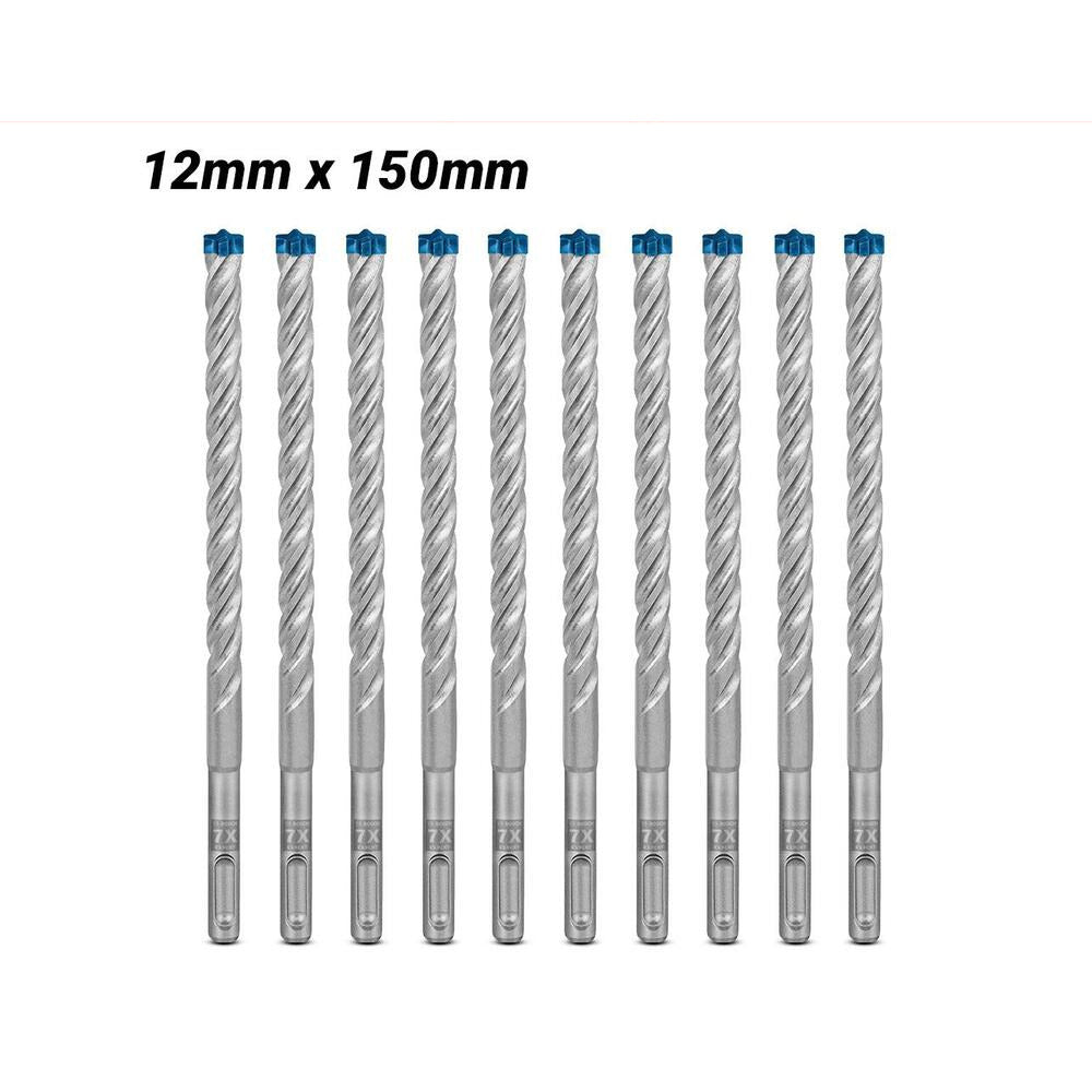 Bosch 2.608.900.174 EXPERT 10-Pack 12mm x 150mm x 215mm SDS Plus-7X Hammer Drill Bits