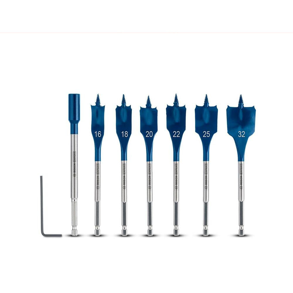 Bosch 2.608.900.334 EXPERT 7pce 16mm-32mm Self Cut Speed Spade Drill Bit Set
