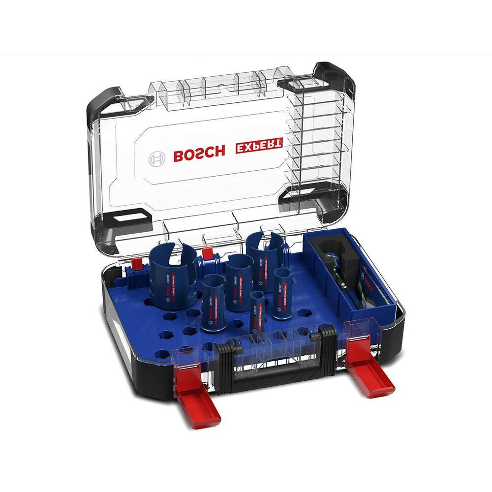 Bosch 2.608.900.490 EXPERT 10pce Electrician's Construction Multi Material TCT Hole Saw Set