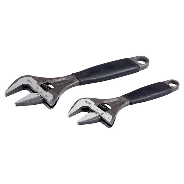 BAHCO 200mm & 170mm Adjustable Soft Grip Wrench - 2 Piece ADJUST 9031/29