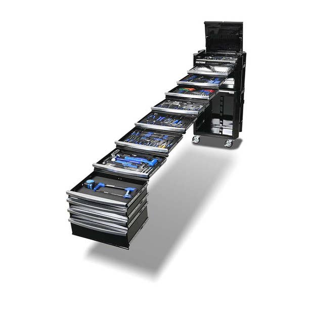 KINCROME 29" 11 Drawer Contour Workshop Tool Kit Black - 480 Piece K1954B