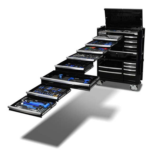 KINCROME 42" 17 Drawer Contour  Workshop Tool Kit Black - 545 Piece K1958B