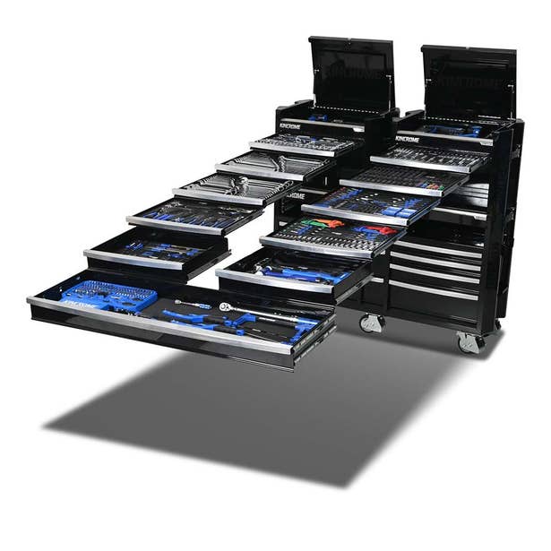KINCROME 60" 22 Drawer Contour  Workshop Tool Kit Black - 868 Piece K1967B