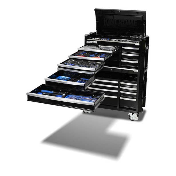 KINCROME 42" 17 Drawer Contour Workshop Tool Kit Black - 475 Piece K1970B