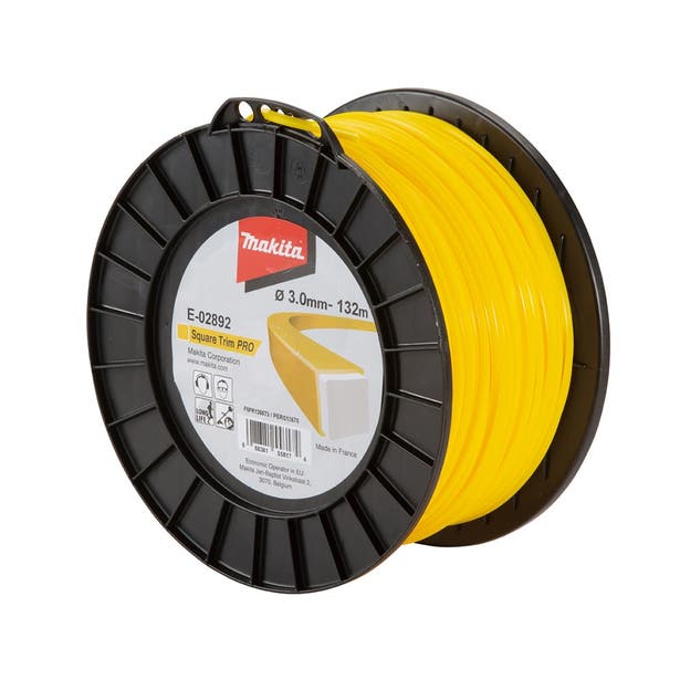 MAKITA 3mm X 132m Square Trim Pro Line Yellow E-02892
