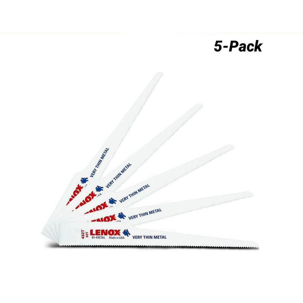 Lenox 20428432T 5-Pack 140 x 40 x 5mm 4" 32TPI Air Saw Blades