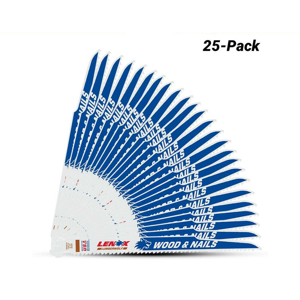 Lenox 20523B966R 25-Pk 255mm x 1.6mm (9") 6TPI Demolition Reciprocating Saw Blade