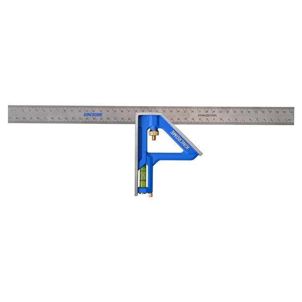 KINCROME 400mm Metal Blue Plastic Handle Combination Square K11179