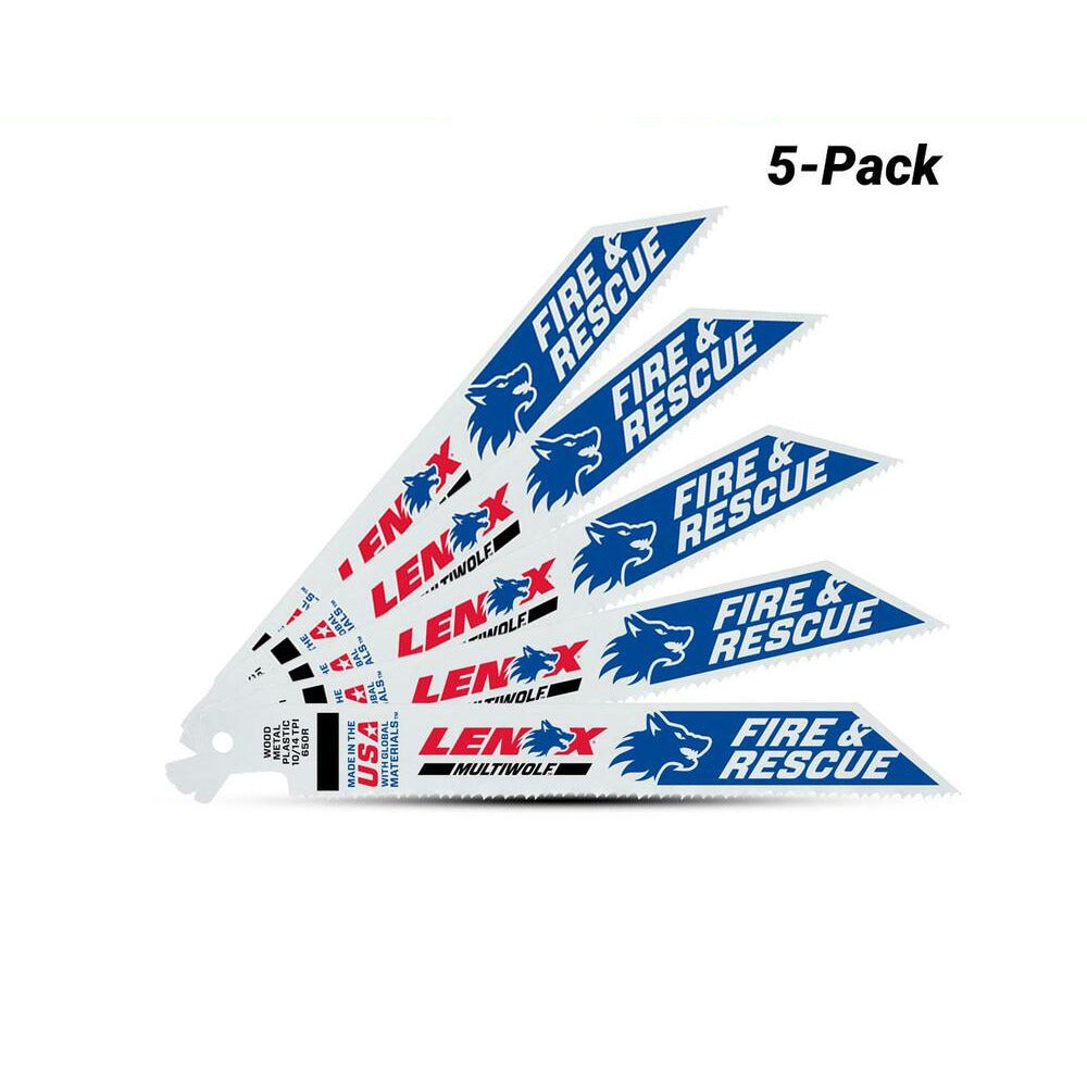 Lenox 20562610R 150mm 10TPI Reciprocating Bi-Metal Saw Blade - 5 Pack