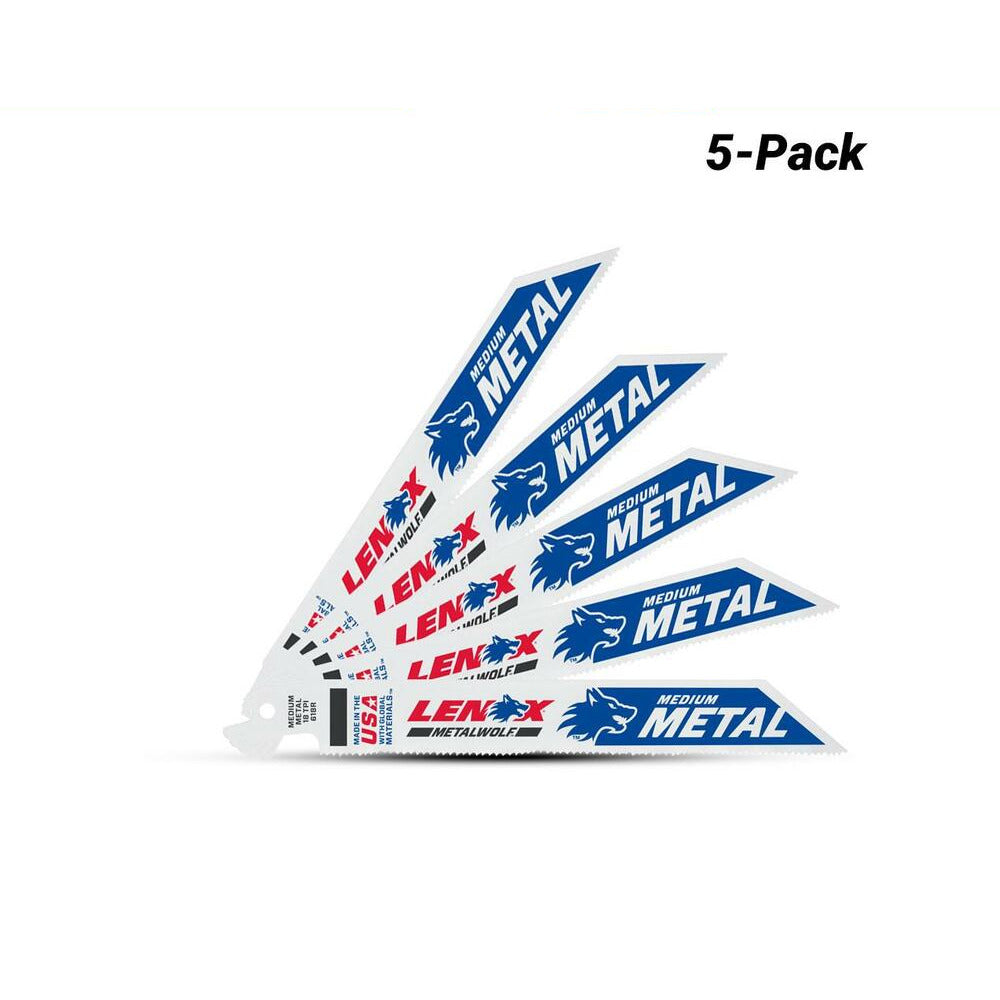 Lenox 20566618R 150mm 18TPI Reciprocating Bi-Metal Saw Blade - 5 Pack