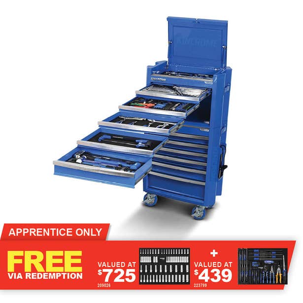 KINCROME 307 Piece 11 Drawer Tool Trolley P1821