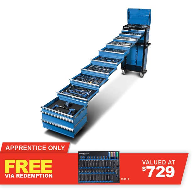 KINCROME EVOLUTION TFL Tool Trolley 382 Piece 14 Drawer P1715