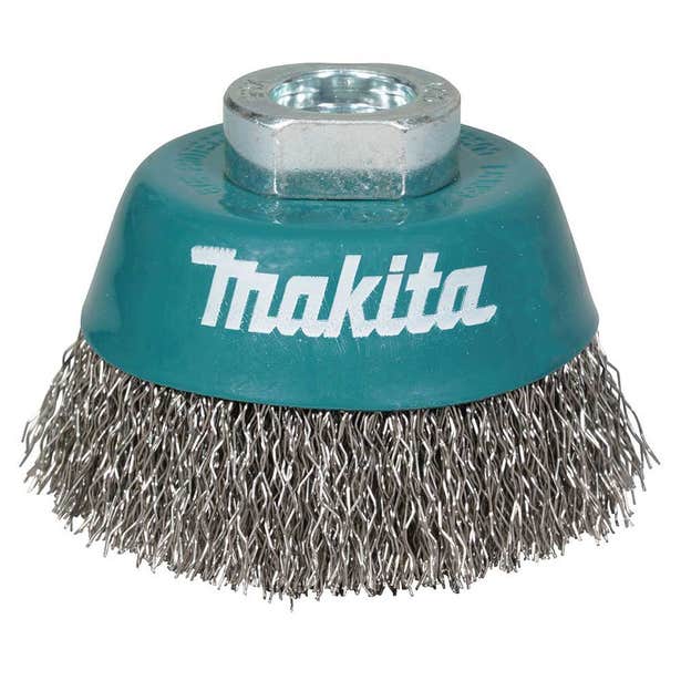 MAKITA 65mm x M10-1.5 Stainless Steel Cup Brush Crimped D-77425