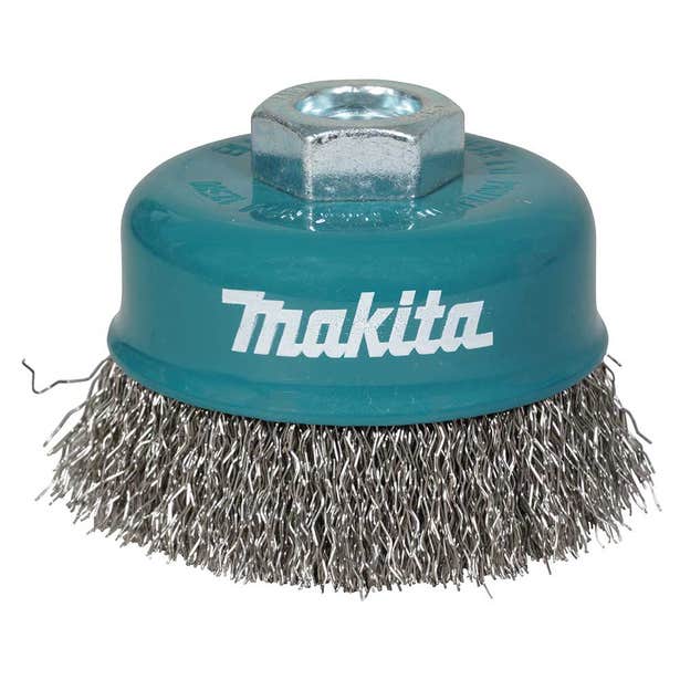 MAKITA 75mm x M10-1.5 Stainless Steel Cup Brush Crimped D-77447
