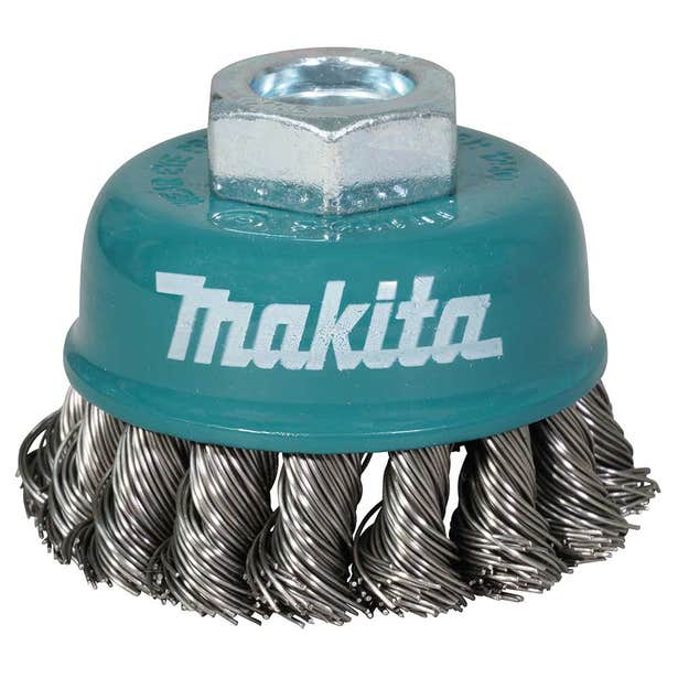 MAKITA 65mm x M10-1.5 Stainless Steel Cup Brush Knotted D-77469