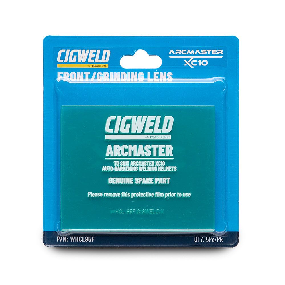 Cigweld WHCL95F 5-Pack Arcmaster XC10 Front Cover Lens