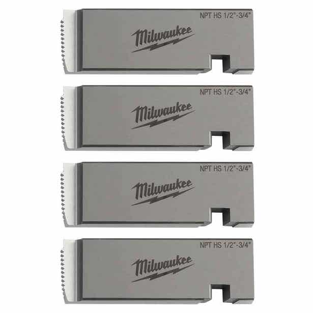MILWAUKEE 1/2" - 3/4" High Speed NPT Pipe Threading Die Set 48361203