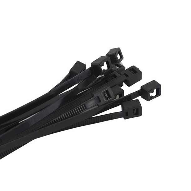 KINCROME 280 x 4mm Black Selfcut Cable Ties - 100 Pack K15805