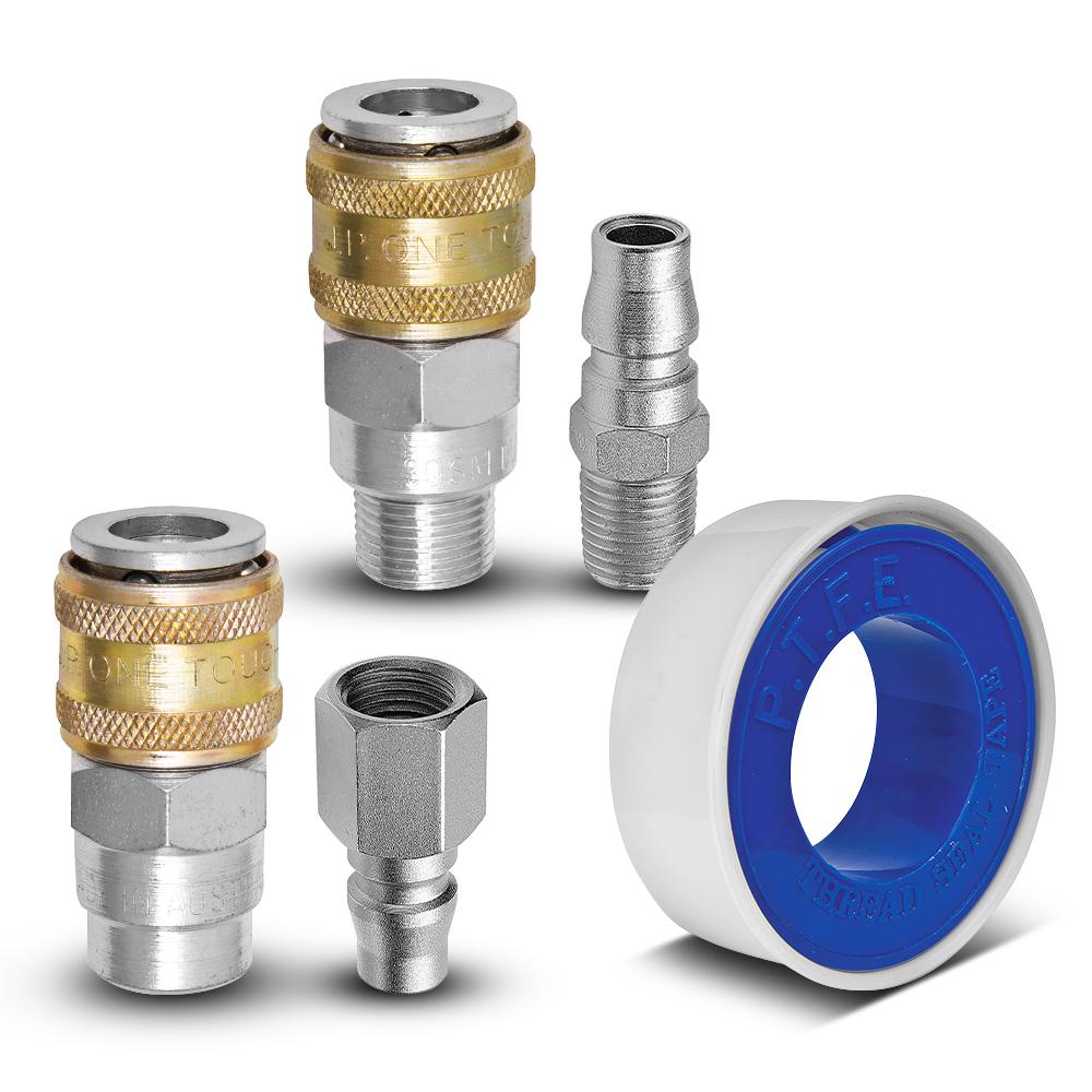 Jamec-Pem 70.0023 1/4" Nitto Equivalent Fitted Air Hose Coupling Kit