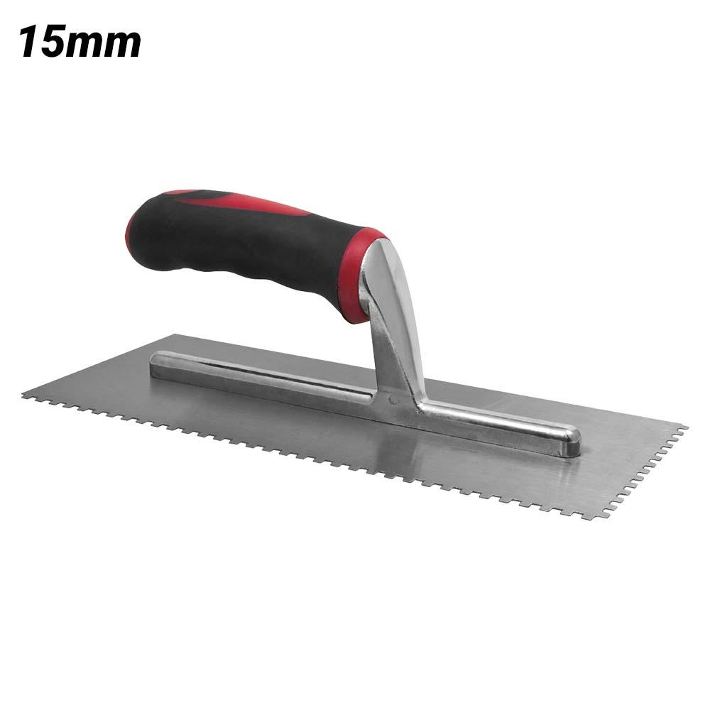 DTA BSTR15 15mm Stainless Steel Adhesive Trowel with Rubber Handle