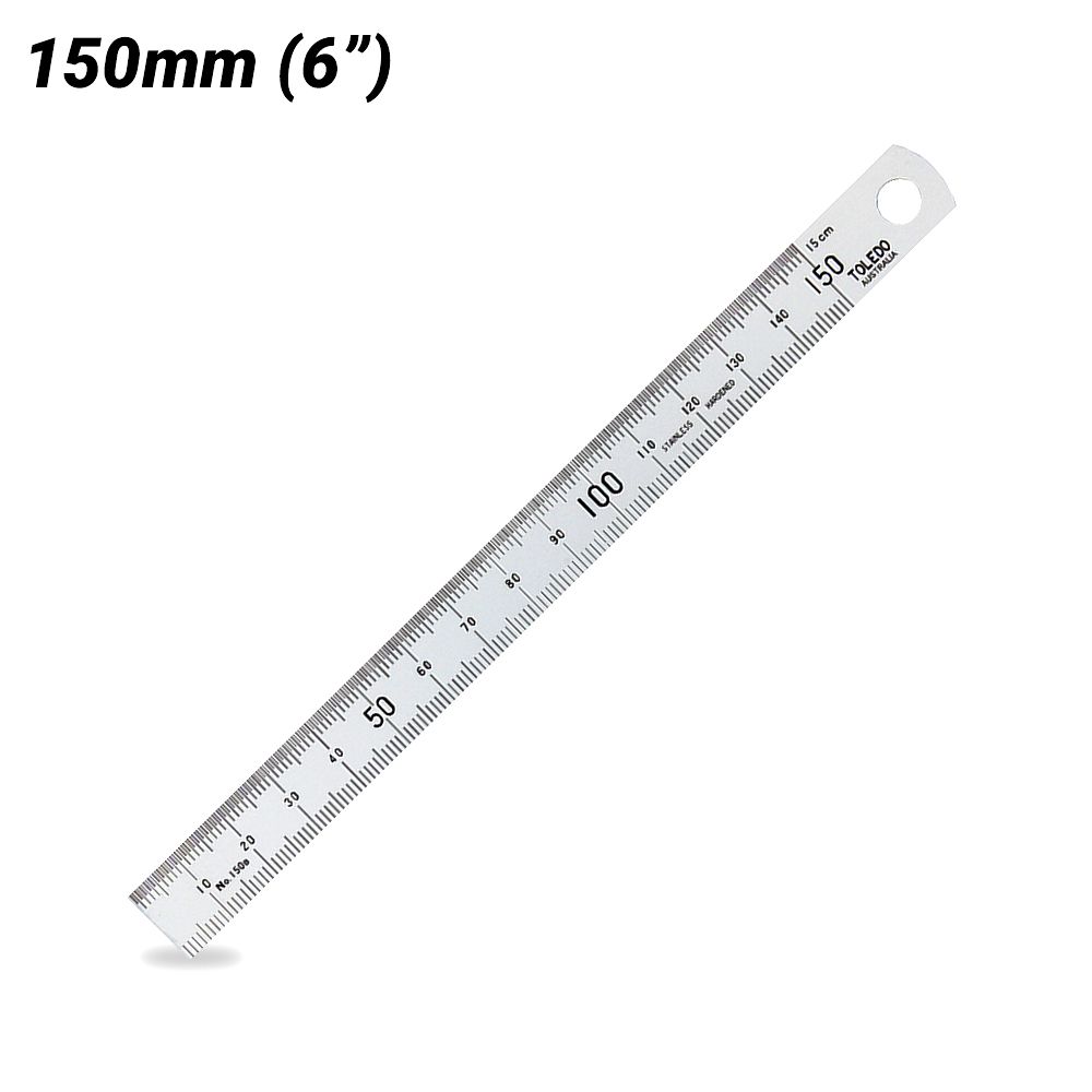 Toledo 150B/6 150mm (6") Stainless Steel Metric & Imperial Ruler