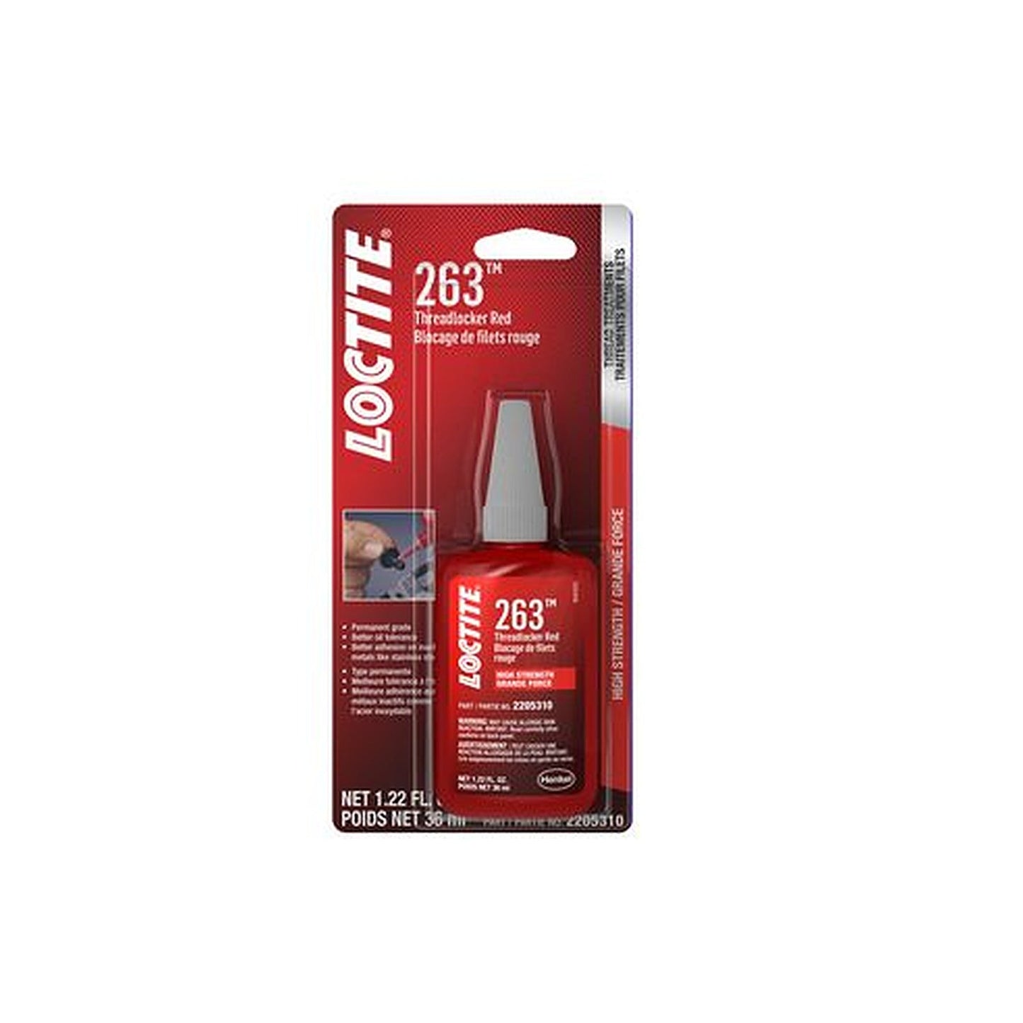Loctite 263 Threadlocker High Strength Red 36ml 2205310