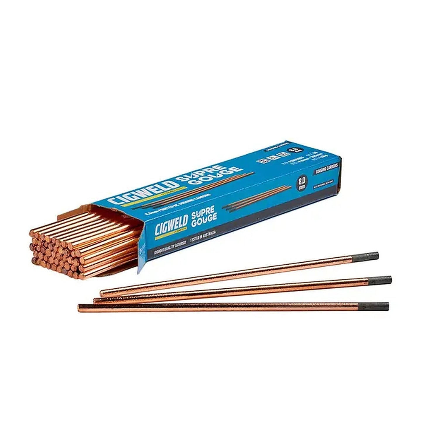 Cigweld Supre Pointed Carbon Gouging Electrodes 8mm — 50 Rods 22055003