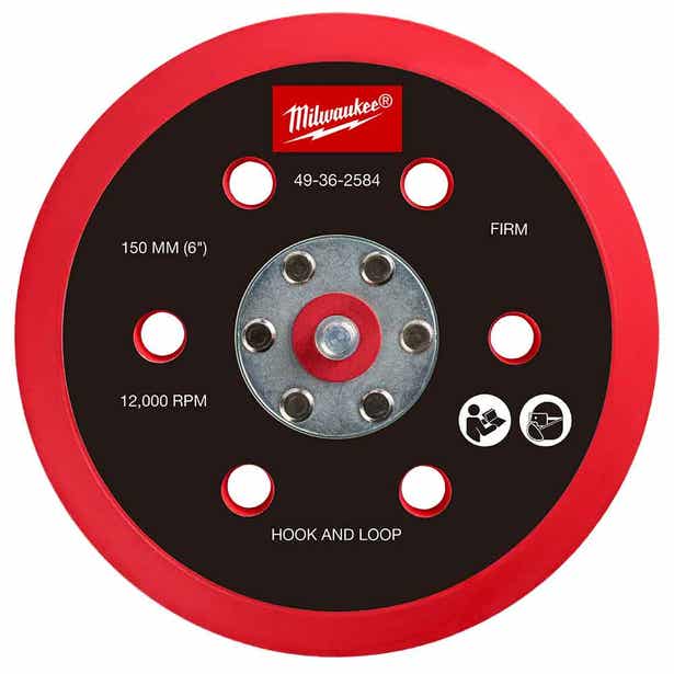 MILWAUKEE 150mm Hook and Loop Sander Backing Pad - Firm 49362584