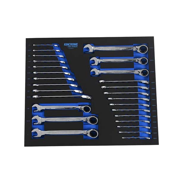 KINCROME Gear Spanner Tool Armour Tray - 27 Piece EVA820T