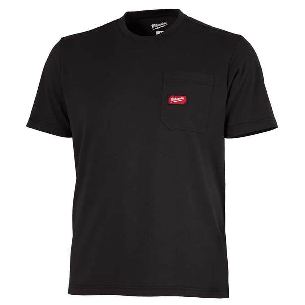 MILWAUKEE Gridiron Pocket Tee Short Sleeve Black 605BS