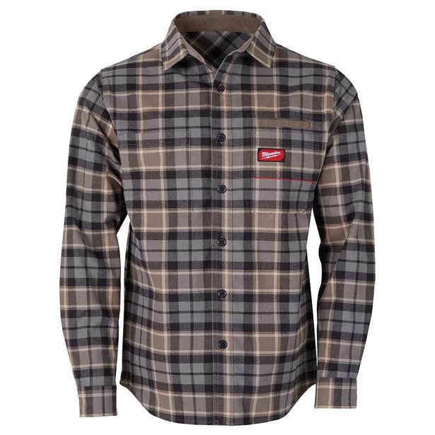MILWAUKEE Gridiron Flannel Shirt Grey M551GS