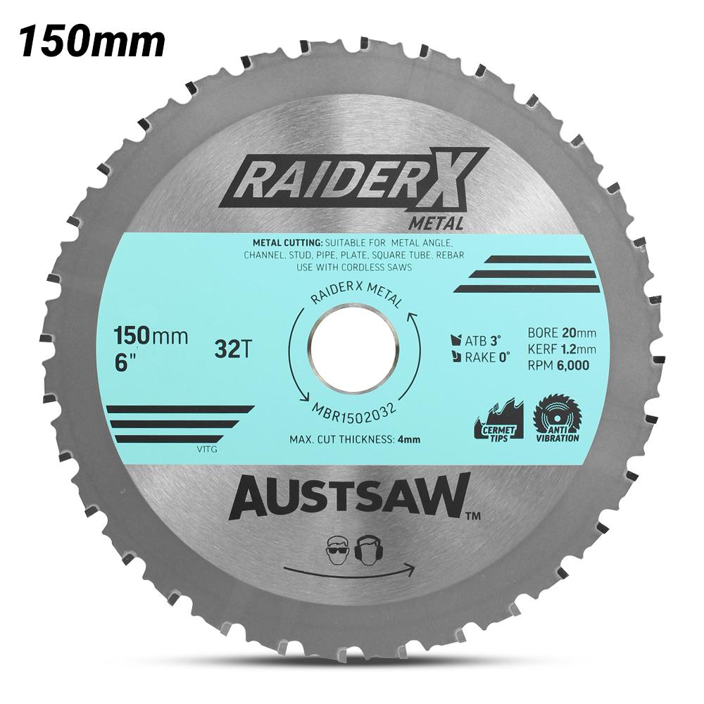 Austsaw MBR1502032 150mm (6") x 20mm x 32T RaiderX Metal Blade
