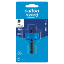 SUTTON 35mm 1/4-Hx Impact W/Spring Bi-Metal Sheetmetal Holesaw H119H0350