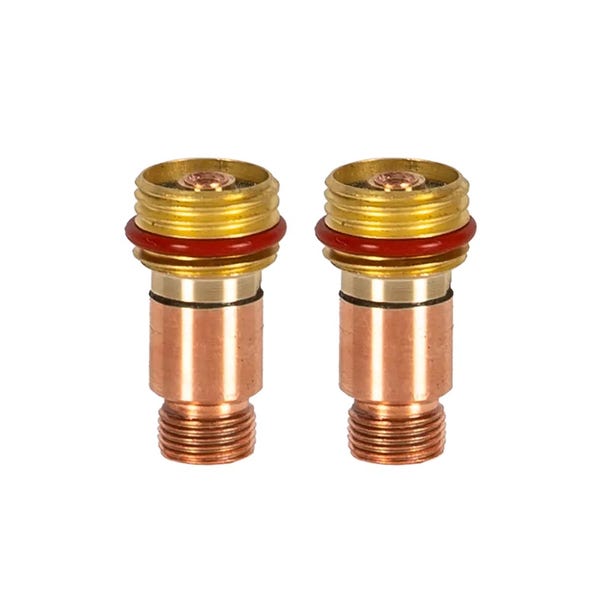 UNIMIG 3.2mm Collet Stubby Gas Lens Body With O-Ring Suit 17/18/26 - 2 Pack U11189