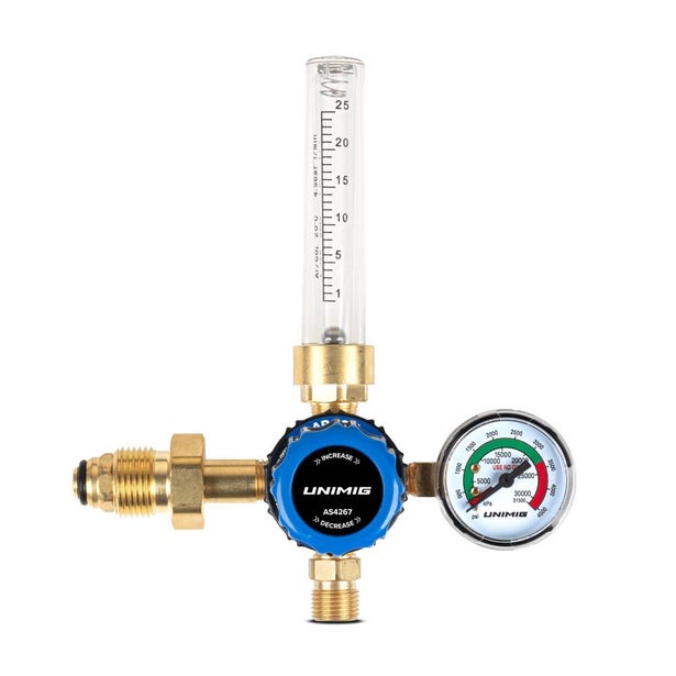 UNIMIG Argon Side Inlet Dual Stage Welding Flowmeter U11259