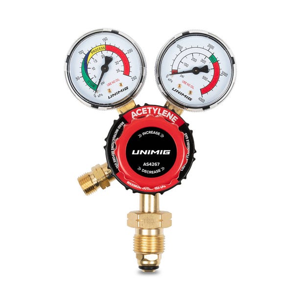 UNIMIG ACET Vertical Inlet Welding Gas Regulator U11373