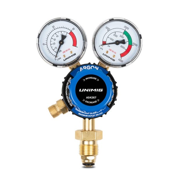 UNIMIG Argon Vertical Inlet Welding Regulator U11376