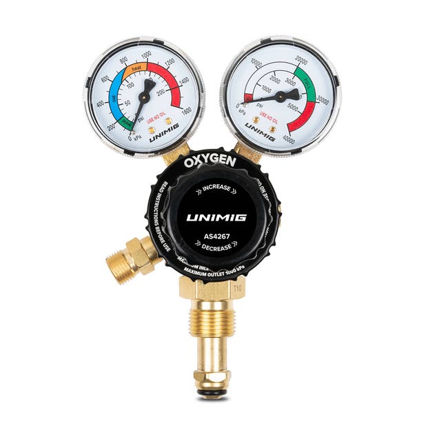 UNIMIG Oxygen Vertical Inlet Welding Regulator U11263