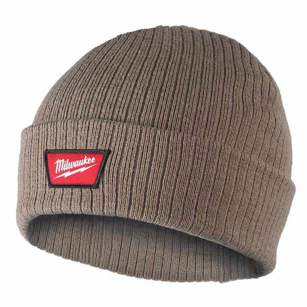 MILWAUKEE Rib-Knit Cuffed Beanie Brown M750N